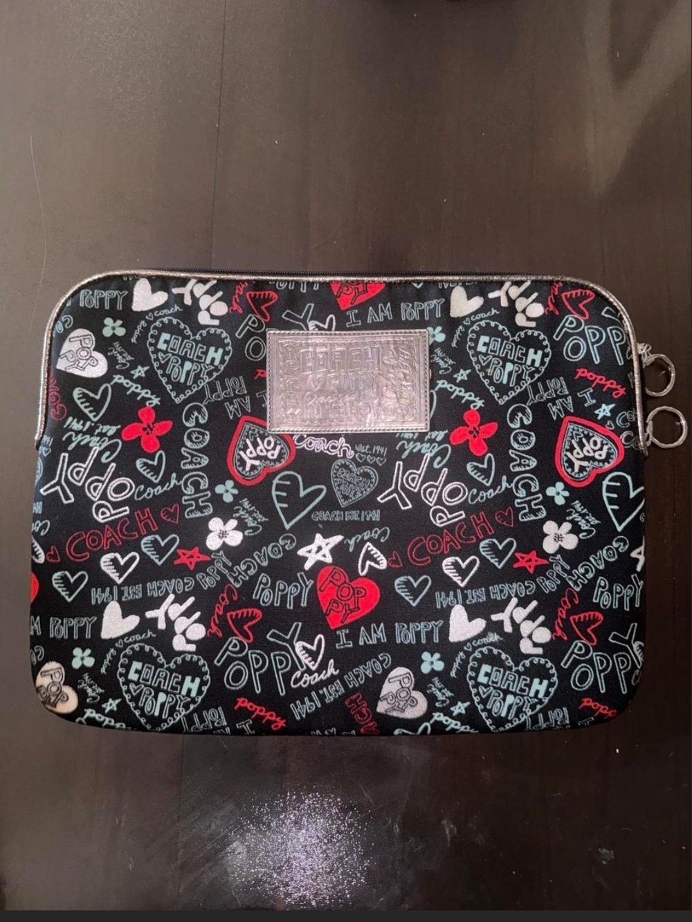 Coach Poppy "Pop C" Graffiti Padded Tech Sleeve